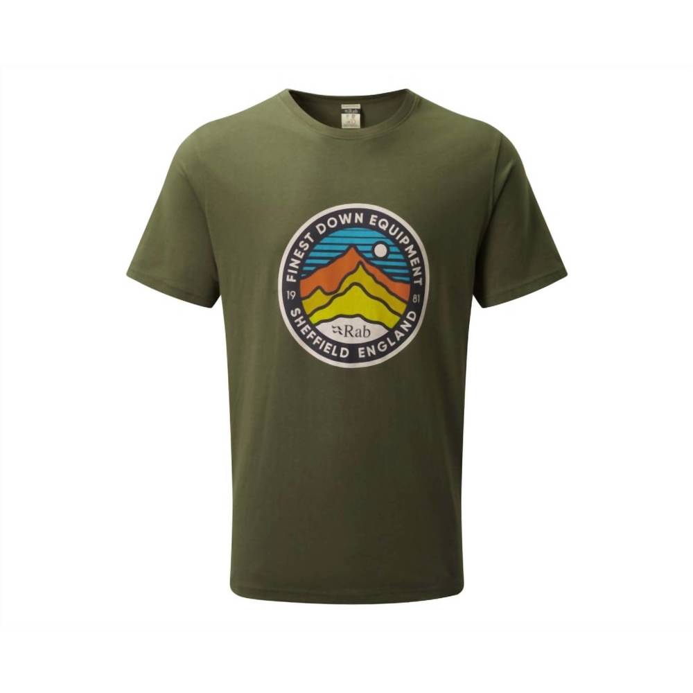NEW RAB men's stance 3 peaks short sleeve tee top in army